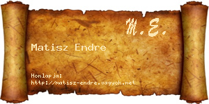 Matisz Endre névjegykártya